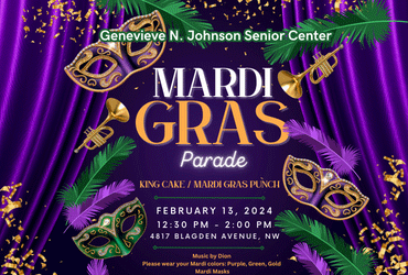 Genevieve N. Johnson Senior Center to Host Vibrant Mardi Gras Celebration