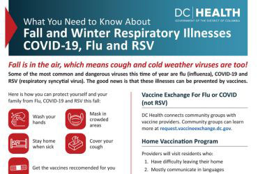 DC Health - Information Regarding 2023 Fall and Winter Respiratory Illnesses